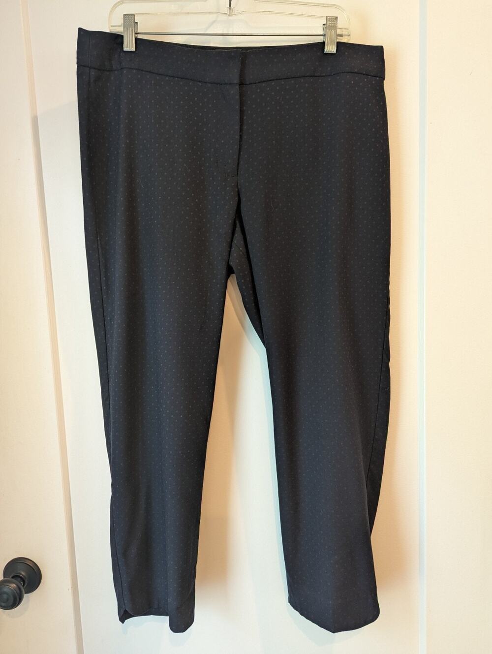 Talbots 14P Navy Polka Dot Ankle Pants Hampshire Casual Dress Chic